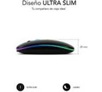 Souris Bluetooth sans fil double plate Subblim LED/batterie rechargeable/jusqu'à 1600 DPI G