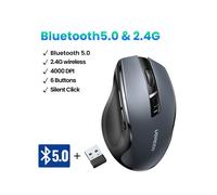 (Souris BT5.0 et 2.4G) 【NOUVEAU】UGREEN Souris ergonomique sans fil 4000 DPI silencieuse 6 boutons pour