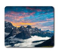 Souris Confortable Mat - Dolomite Montagnes Italie 23,5 x 19,6 cm (9,3 x 7,7 Pouces) pour Les Ordinateurs et Ordinateurs Portables, de Bureau, Cadeaux, Base antidérapante - RM3391