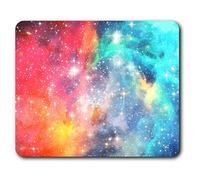 Souris confortable Tapis - Espace bleu clair Galaxy Fun 23,5 x 19,6 cm (9,3 x 7,7 pouces) pour les ordinateurs et ordinateurs portables, de bureau, cadeaux, Base antidérapante - RM2375
