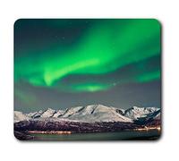 Souris Confortable Tapis - Vert Aurora Borealis Northern Lights 23,5 x 19,6 cm (9,3 x 7,7 Pouces) pour Les Ordinateurs et Ordinateurs Portables, de Bureau, Cadeaux, Base antidérapante - RM8573