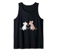 Souris Couple Amour Coeur Mignon Souris Romance Cartoon Esthétique Débardeur