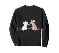 Souris Couple Amour Coeur Mignon Souris Romance Cartoon Esthétique Sweatshirt