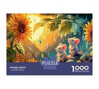 Souris dans Le Jardin de Fleurs Puzzle 1000 Pièces pour Relaxation, Hobby Zen, Carton Épais, Emboîtement Sûr Et Précis 52x38cm/1000pcs