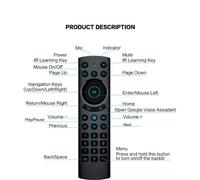 Souris D'Apprentissage Gyroscope G20bts Plus, 2.4g Bt5.0, Rétro-Éclairage, Commande Vocale Intelligente Sans Fil Pour Android Tv Box
