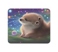 Souris De Bureau, Banque Castor Gaming Mousepad Base en Caoutchouc Tapis De Souris Antidérapante Mouse Pad pour Souris Pc 25X30Cm