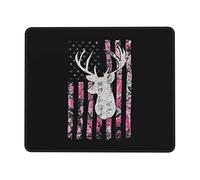 Souris De Bureau, Drapeau Américain Camouflage Roses pour La Chasse Au Cerf Tapis De Gaming Base en Caoutchouc Mouse Pad Portable Mousepad pour Pc Bureau 25X30Cm