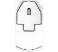 Souris de chargement sans fil et silencieuse, connexion sans fil trois modes BT5.0, DPI 1600, design silencieux, longue durée de vie de la batterie, blanc
