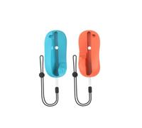 Souris de Contrôleur de Jeu 2PCS pour Switch 2, Mini Souris Ergonomiques Portables Gauche+Support de Contrôleur Droit Poignée et Tapis de Souris pour Switch 2 pour Joy Con (Orange-Bleu)