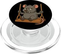 Souris de dessin animé en colère sur une balançoire PopSockets PopGrip pour MagSafe