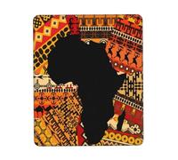 Souris De Gaming, Carte De L'Afrique Histoire des Noirs Fierté Afro-Africaine Gamer Mouse Pad Base en Caoutchouc Mousepad Antidérapante Tapis De Souris Gaming pour Ordinateur Bureau 25X30Cm