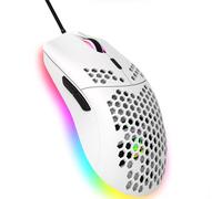Souris de Jeu Filaire, 6 lumières RVB Souris de Jeu USB programmables de 6400 DPI avec 6 Boutons, Coque en nid d'abeille Conception Ergonomique pour Les Joueurs sur PC et Les utilisateurs Xbox et PS4