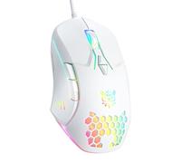 Souris de jeu filaire pour PC : capteur de haute précision, rétroéclairage RVB, DPI réglable, 7 boutons programmables, souris ergonomiques pour le bureau et les jeux sur Windows/Mac/Linux/Chrome