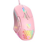 Souris de jeu filaire pour PC : capteur de haute précision, rétroéclairage RVB, DPI réglable, 7 boutons programmables, souris ergonomiques pour le bureau et les jeux sur Windows/Mac/Linux/Chrome