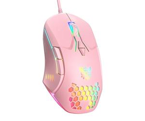 Souris de jeu filaire pour PC : capteur de haute précision, rétroéclairage RVB, DPI réglable, 7 boutons programmables, souris ergonomiques pour le bureau et les jeux sur Windows/Mac/Linux/Chrome