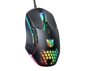 Souris de jeu filaire pour PC : capteur de haute précision, rétroéclairage RVB, DPI réglable, 7 boutons programmables, souris ergonomiques pour le bureau et les jeux sur Windows/Mac/Linux/Chrome