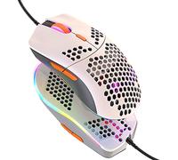 Souris de Jeu Filaire, Souris légère en nid d'abeille 69G avec 6400 DPI, Souris de Jeu USB programmable à 6 Boutons, pour Les Joueurs PC et Les utilisateurs Xbox et PS4-Shimmer