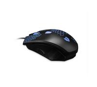 Liocat MX 757C Souris gaming avec 6 boutons programmables avec rétroéclairage RVB - 4000 DPI - Câble récepteur de 1,8 m - Souris de jeu USB pour PC, Mac, ordinateur portable - Noir
