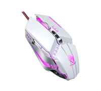 Souris de jeu mécanique filaire, Rechargeable, rétroéclairée LED RGB, ergonomique, optique, pour ordinateur PC et portable