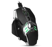 Souris de jeu optique filaire ergonomique pour PC - Programmable, compatible avec Windows XP, Vista, 7, 8, 10 et Mac