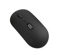Souris de Jeu sans Fil 2,4 GHz 5.0 Bluetooth, Souris Portable USB pour PC Ordinateur Portable,Souris Rechargeable 2400 DPI,Connexion 3 Modes, 7 Boutons, Affichage de l'alimentation (Noir)
