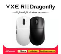 ATTACK SHARK R1 Souris Superlight 59 g, capteur de Jeu PixArt PAW3311, Souris de Jeu sans Fil/Filaire BT/2,4 G, 6 DPI réglables jusqu'à 18 000, Batterie de 65 Heures (Noir)