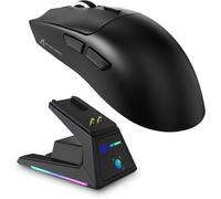 Souris de jeu sans fil ATTACK SHARK X1 Superlight avec station d'accueil magnétique RGB,sans fil/BT/2,4 GHz et filaire - Noir
