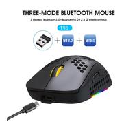 Souris de jeu sans fil Bluetooth 2.4G, 3600DPI, rvb, Rechargeable, ergonomique, lumineuse, pour le bureau et la maison, accessoire pour joueur en ligne sur ordinateur, nouveauté