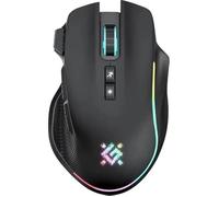 Defender Thunder GM-213 Souris de jeu sans fil avec boutons latéraux, longue durée de vie de la batterie, éclairage RVB, 5 boutons programmables, souris sans fil pour PC, ordinateur portable, souris