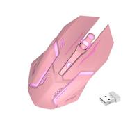 Souris de jeu sans fil - Ergonomique sans fil silencieuse avec lumière respiratoire , rechargeable par USB pour ordinateur portable à 6 boutons | 1600 DPI 2,4 GHz Grand joueur lumineux pour une uti
