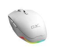 Souris de Jeu sans Fil Rechargeable, 3200 DPI, Bluetooth/2.4G, LED 7 Couleurs, 8 Modes de rétroéclairage, 6 Boutons, DPI réglable avec copilote AI, Blanc