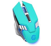 Souris de jeu sans fil verte Bluetooth avec 3 modes (BT5.0 + BT3.0 + 2,4 GHz), rétroéclairage RVB, clic silencieux, souris d'ordinateur éclairée pour ordinateur portable, PC, Chromebook, MacBook,