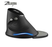 souris de jeu verticale ergonomique F-17 DPI, sans fil, LED, pour ordinateur de bureau, fourniture de périphériques d'ordinateur, 2400