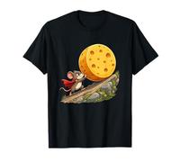 Souris de Super-héros poussant Une Colline géante de Fromage T-Shirt