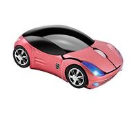 Souris de voiture optique sans fil 2,4 G ergonomique avec récepteur USB - Design de jeu rose 3D pour PC/ordinateur portable, parfaite pour les enfants/filles et les petites mains