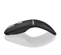 Souris de voyage Bluetooth Arc - BT & 2,4 G sans fil double mode, rechargeable, mince, rotatif, portable, 3 DPI réglables, souris optique USB silencieuse pour ordinateur portable Microsoft, ordinateur