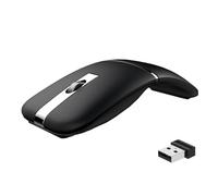 Souris de voyage Bluetooth sans fil à arc, double modèle (2,4 G + BT5.1), souris rotative pliable pour Microsoft, souris portable fine rechargeable pour ordinateur portable, ordinateur portable, PC