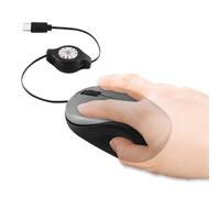 Souris De Voyage,Petites Souris USB de Voyage avec Câble Rétractable | Accessoires Informatiques Ergonomiques pour Femmes, Jeux, Bureau - Maison, Café