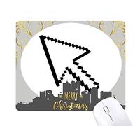 souris d'ordinateur arrow pixel la nuit de noël, tapis de souris en caoutchouc