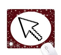 souris d'ordinateur arrow pixel tapis de souris en hiver flocon de neige