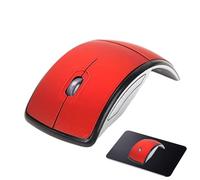 Souris d'ordinateur portable sans fil USB de luxe ergonomique pliable 2,4 g | Prise 1600 DPI pour ordinateur portable PC et transmission à sauts de fréquence faible consommation d'énergie