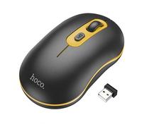 Souris d'ordinateur sans fil 2,4G en noir 1600 DPI avec récepteur USB ergonomique