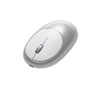 Satechi Souris sans fil M1 en aluminium – Rechargeable USB-C, 1200 DPI, Bluetooth – Argent