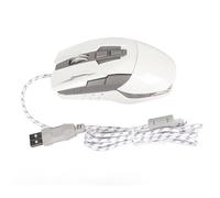 Souris d'ordinateur USB, 4 Souris d'ordinateur DPI Réglables avec Une Longueur de Fil de 4,43 Pieds pour Le Bureau et la Barre Internet (White)