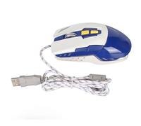 Souris d'ordinateur USB, 4 Souris d'ordinateur DPI Réglables avec Une Longueur de Fil de 4,43 Pieds pour Le Bureau et la Barre Internet (Blue)