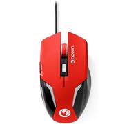 Souris (Droitier, Optique, USB, 2400 DPI, 132 g, Noir, Rouge)