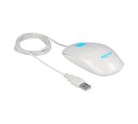 - Souris - droitiers et gauchers - optique - 3 boutons - filaire - USB - blanc brillant - Pour la vente au détail
