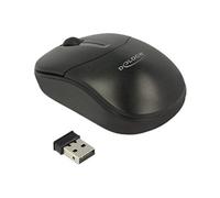 - Souris - droitiers et gauchers - optique - 3 boutons - sans fil - 2.4 GHz - récepteur sans fil USB - noir - Pour la vente au détail