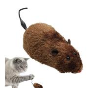 Souris en peluche - Chat mécanique compagnon de jeux, rongeur interactif roulant, activité de jeu de suivi en peluche, amusant dispositif de divertissement pour animaux de compagnie