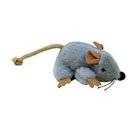 Souris en Peluche pour Chat - Queue Mobile réaliste pour Animal de Compagnie | Son de grincement interactif intégré avec Mouvement cinétique de la Queue et Fausse Fourrure Douce pour, Maison et